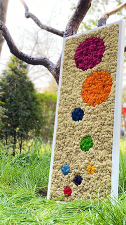 Tablou din licheni multicolori
