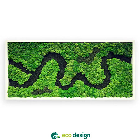 Tablou din licheni decorativi si muschi plat natural