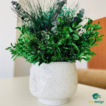 Buchet cu flori stabilizate "GREEN ZEN"