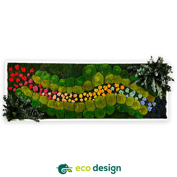 tablou din licheni stabilizati multicolori